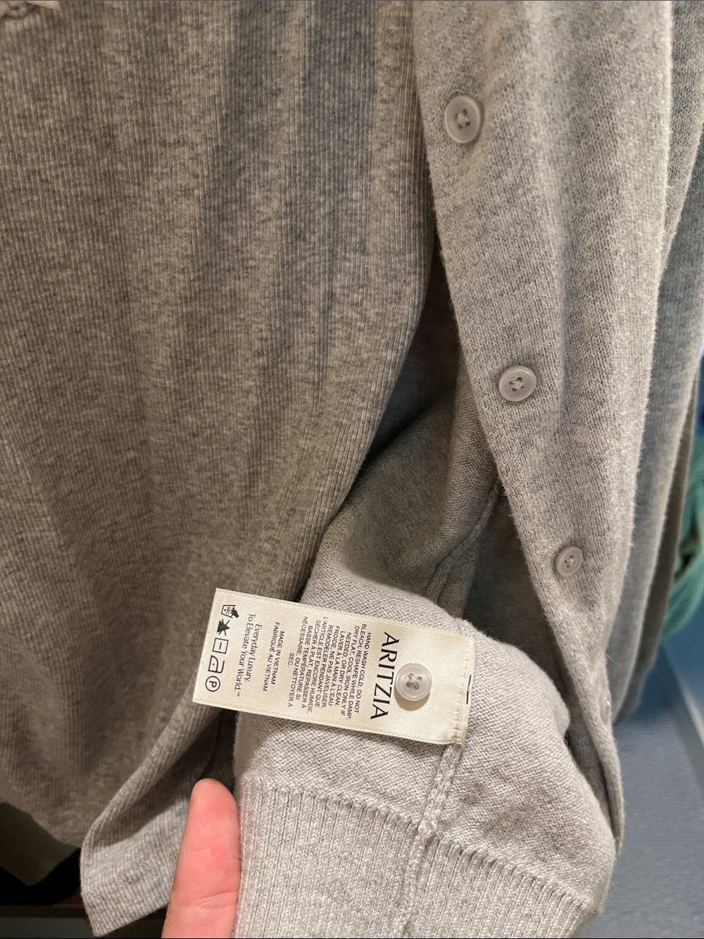 Aritzia Chrome Biscotti Cotton Charm Noteworthy Cardigan(L) + Matching Tank(S) - Picture 4 of 6